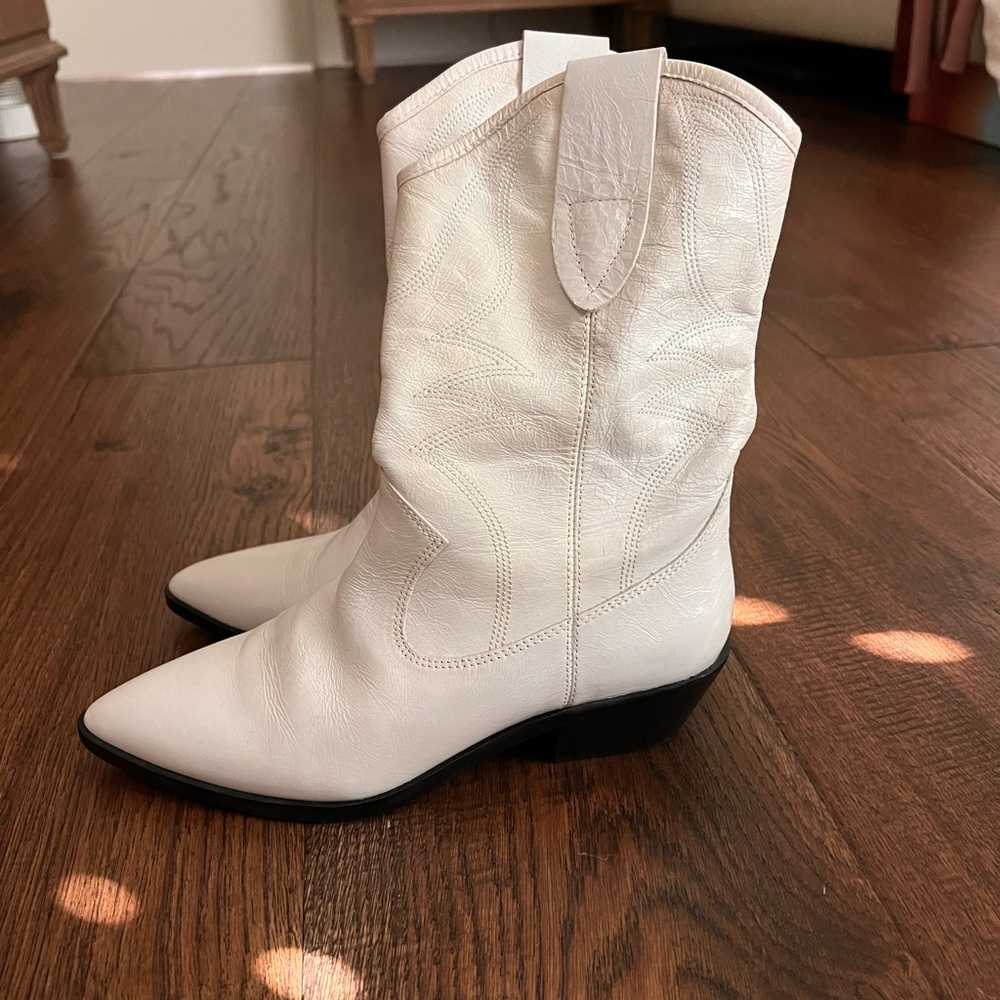 Rebecca Minkoff white western boots